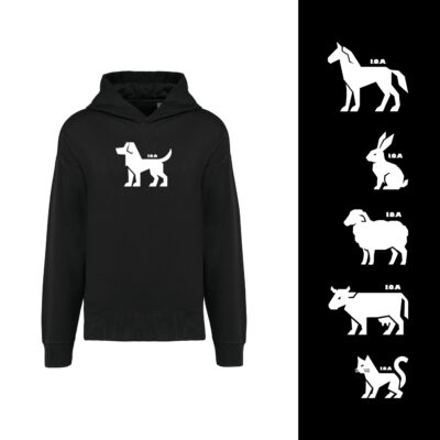 Sweat capuche oversize - Animaux