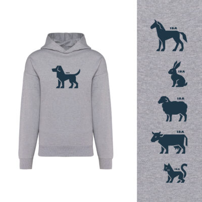 Sweat capuche oversize - Animaux
